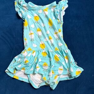 Bamboo One Piece with Yellow Chick Print